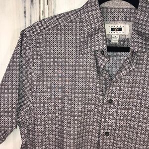 Men’s Joseph Abboud Short Sleeve 100% Cotton Button Up Shirt Size Medium